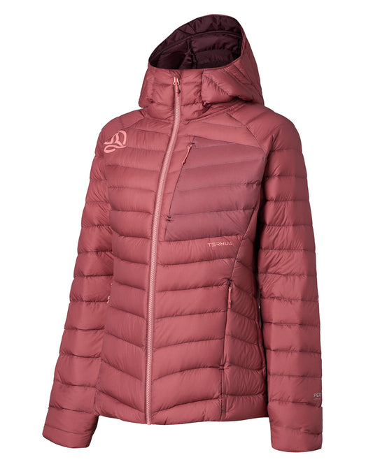 Piumino donna VILMAN 2.0. Bordeaux con piuma riciclata - Ternua