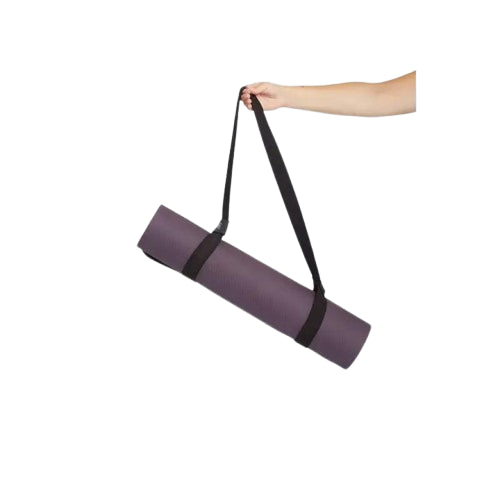 Cinghia porta tappetino nera su tappetino yoga searcher color topazio