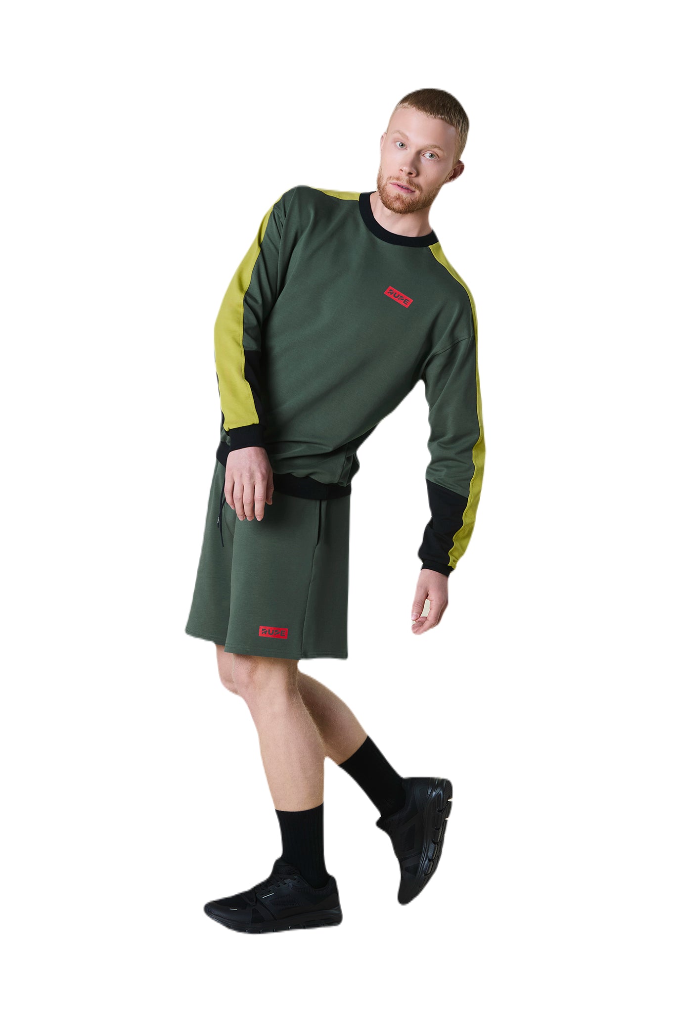 Pantaloncini sportivi verde forest da uomo