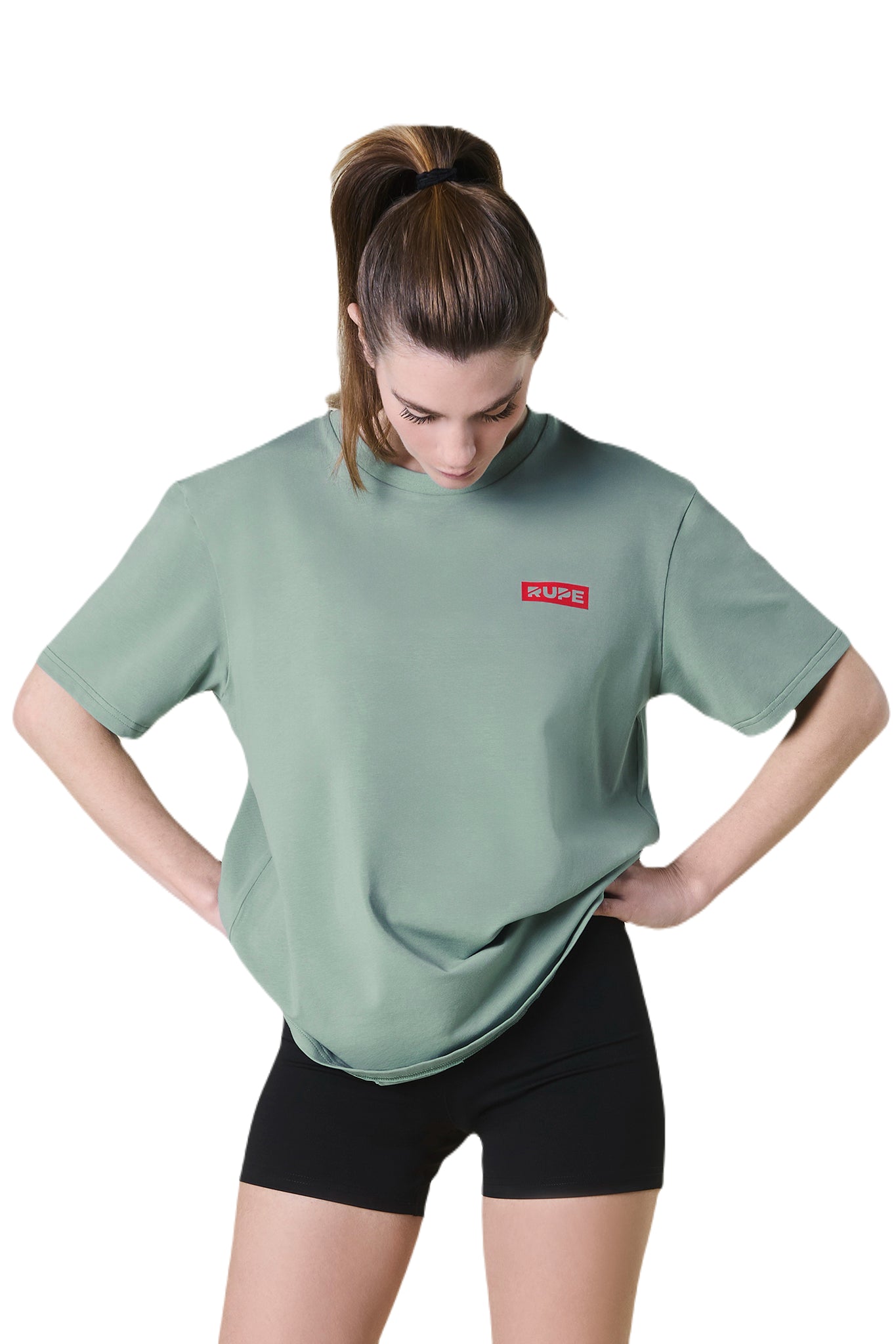 T-shirt dark mint rupe clothing indossata da ragazza