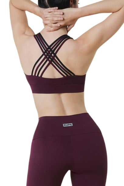 top intrecciato Bordeaux per Arrampicata e yoga