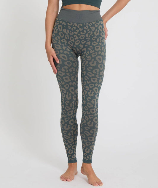 BIDAIA - Leggings da yoga con motivo leopardato