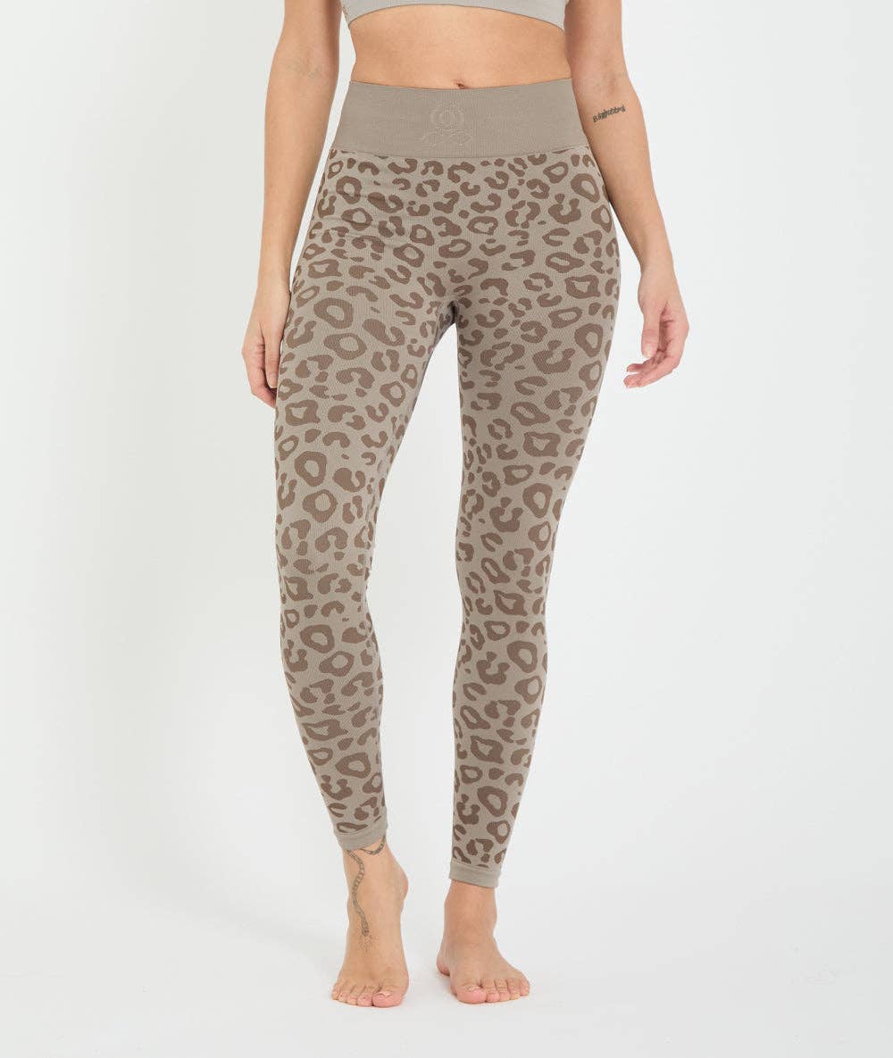 BIDAIA - Leggings da yoga con motivo leopardato