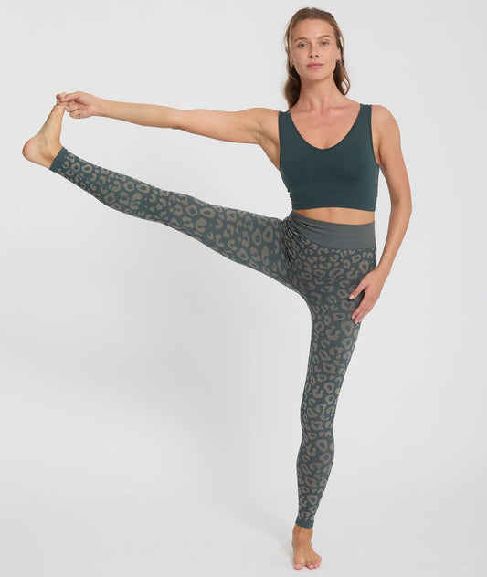 BIDAIA - Leggings da yoga con motivo leopardato