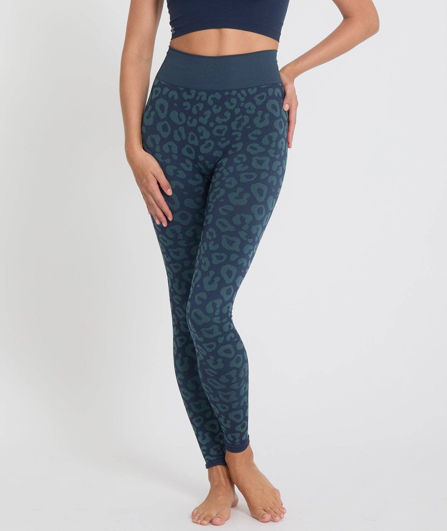 BIDAIA - Leggings da yoga con motivo leopardato