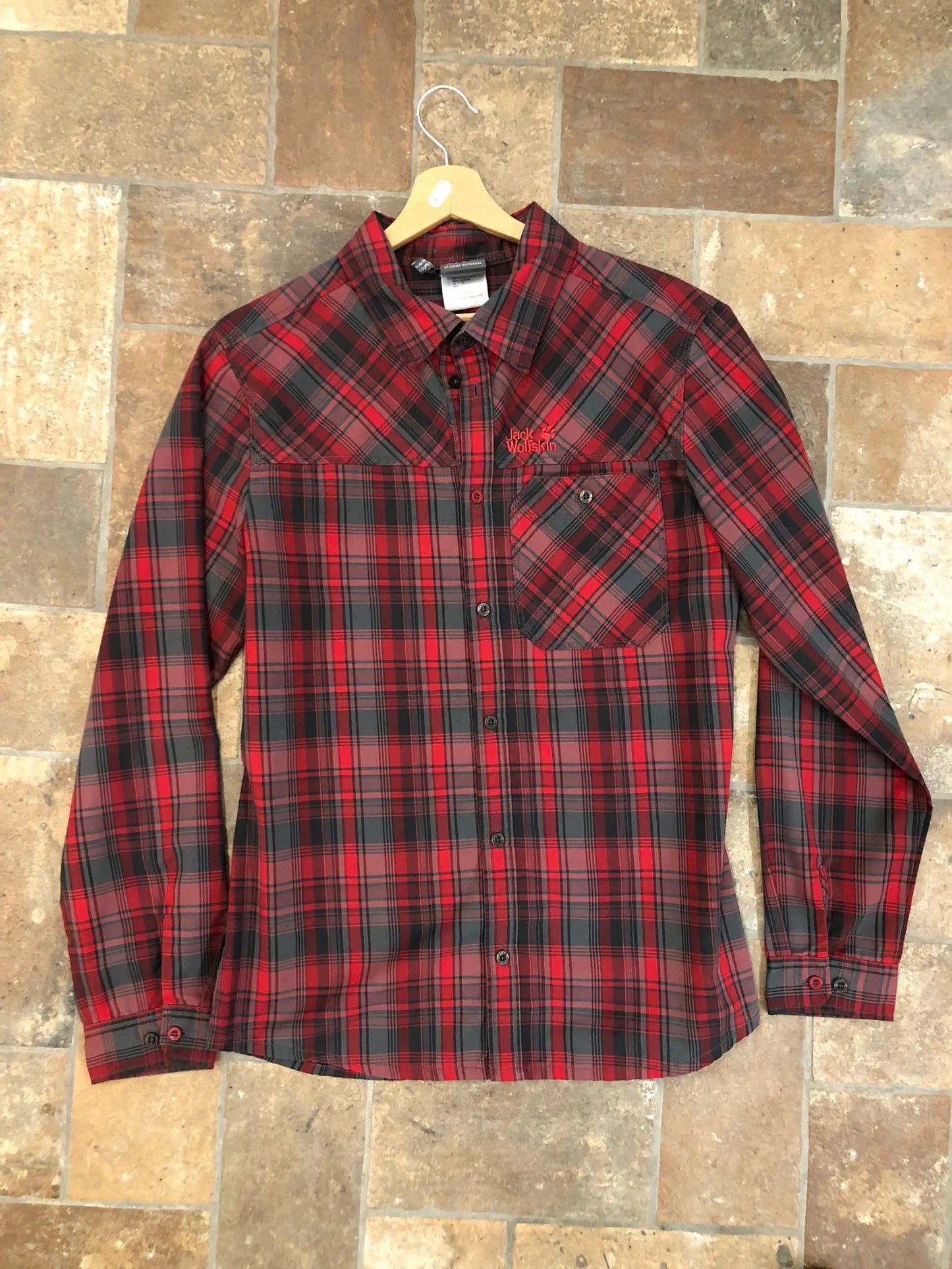 Camicia Jack Wolfskin da uomo a quadri in cotone