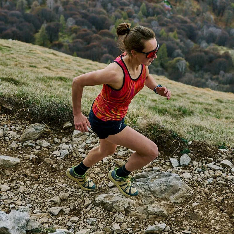 Canottiera donna arancione da running