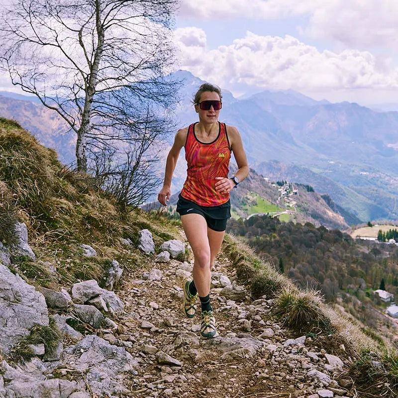 Canottiera donna arancione da running