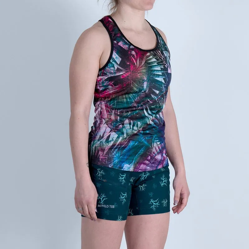 Canotta sportiva tecnica exotica palm per running Wild Tee