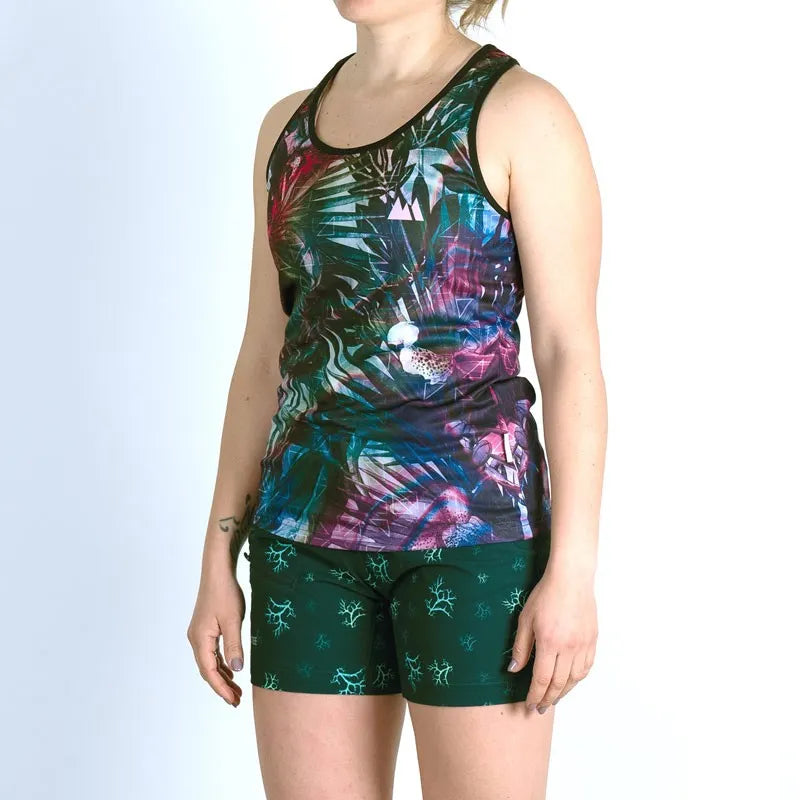 Canotta sportiva tecnica exotica palm per running Wild Tee