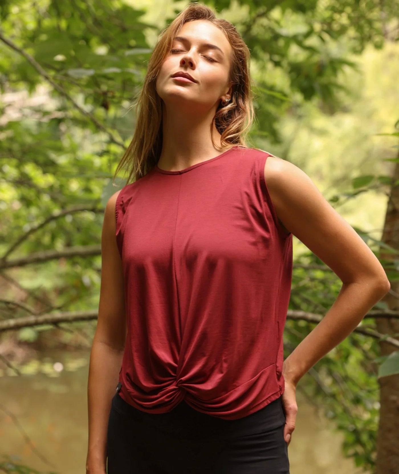 Canotta donna in lyocell Yoga Searcher TWIST