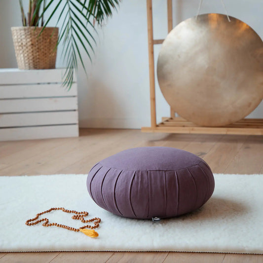 Rondo Eco Meditation Cushion in Cotton and Spelt Husk - Bodhi