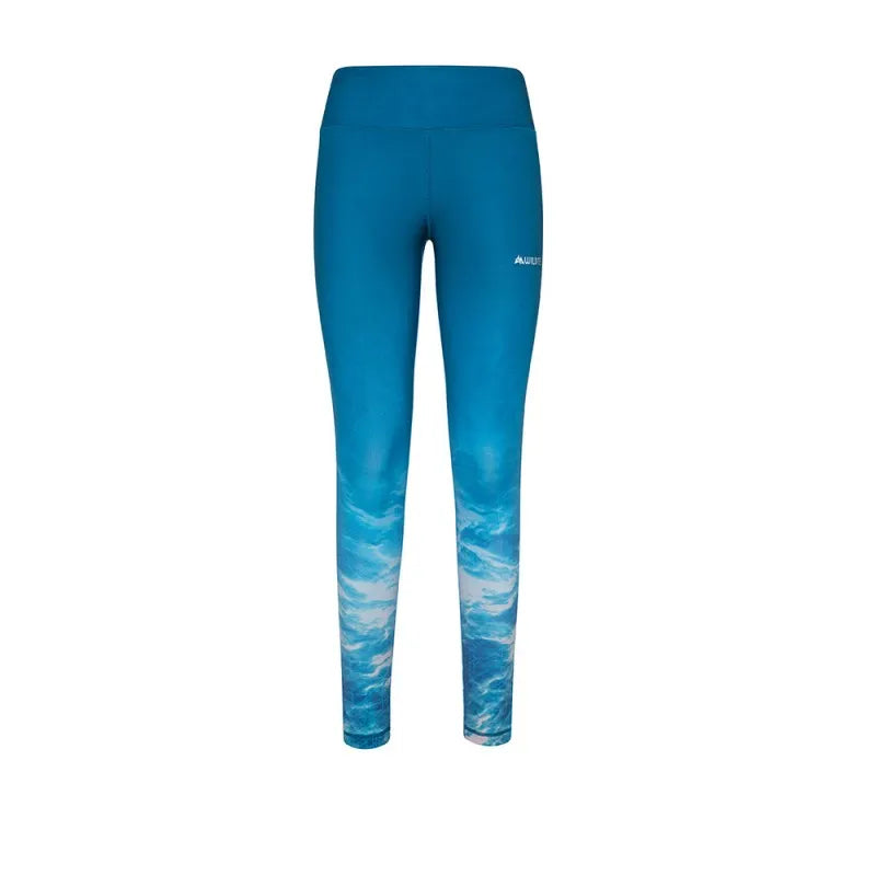 Leggings sportivi blu cielo perfetti per running o yoga a tema nuvole