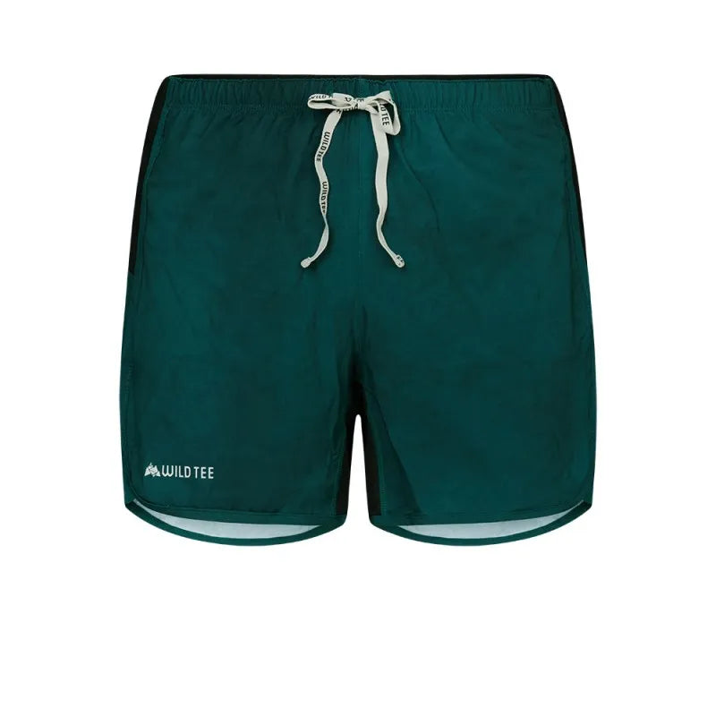 Pantaloncini uomo verdi da trail running wildtee 