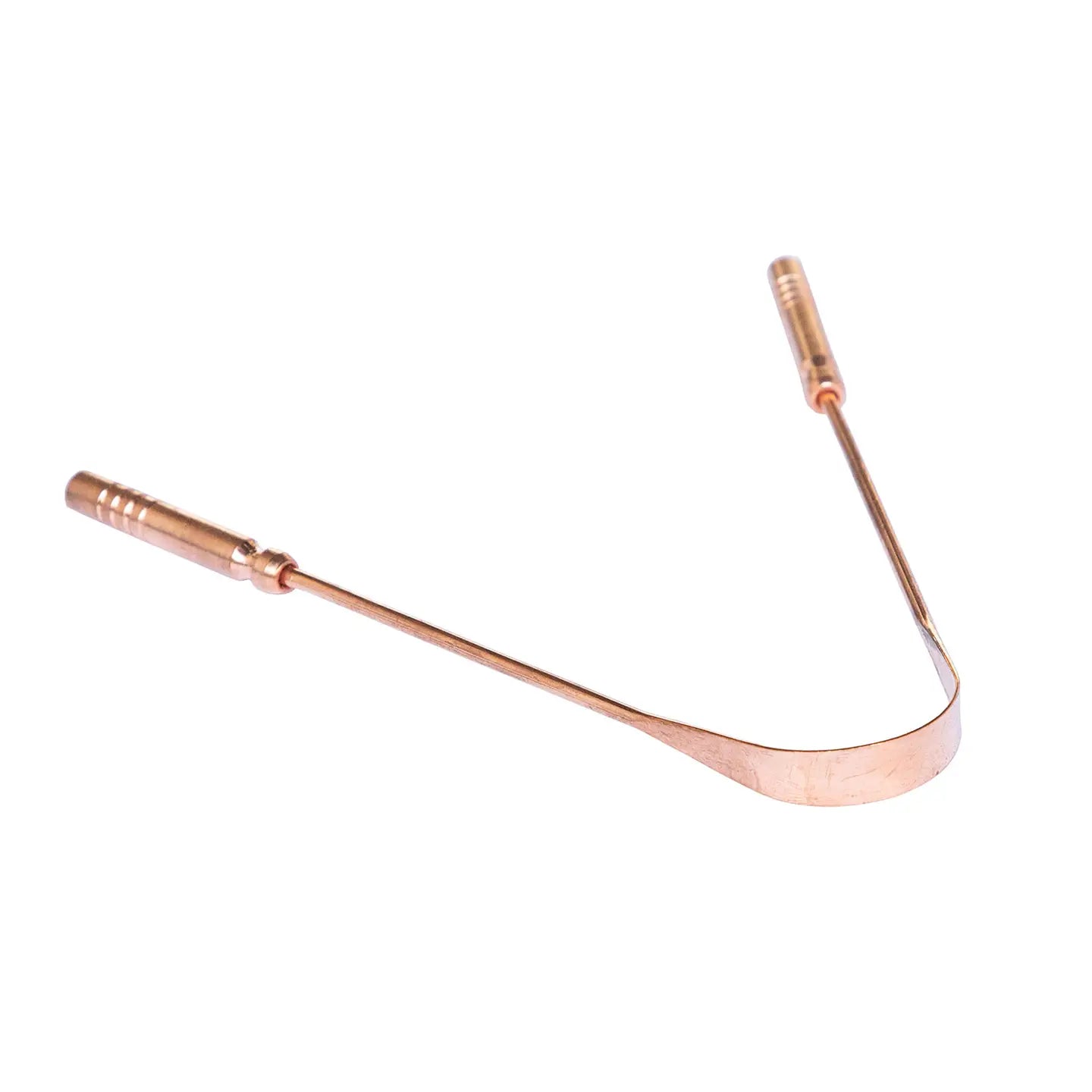 Raschietto ayurvedico per lingua in rame 