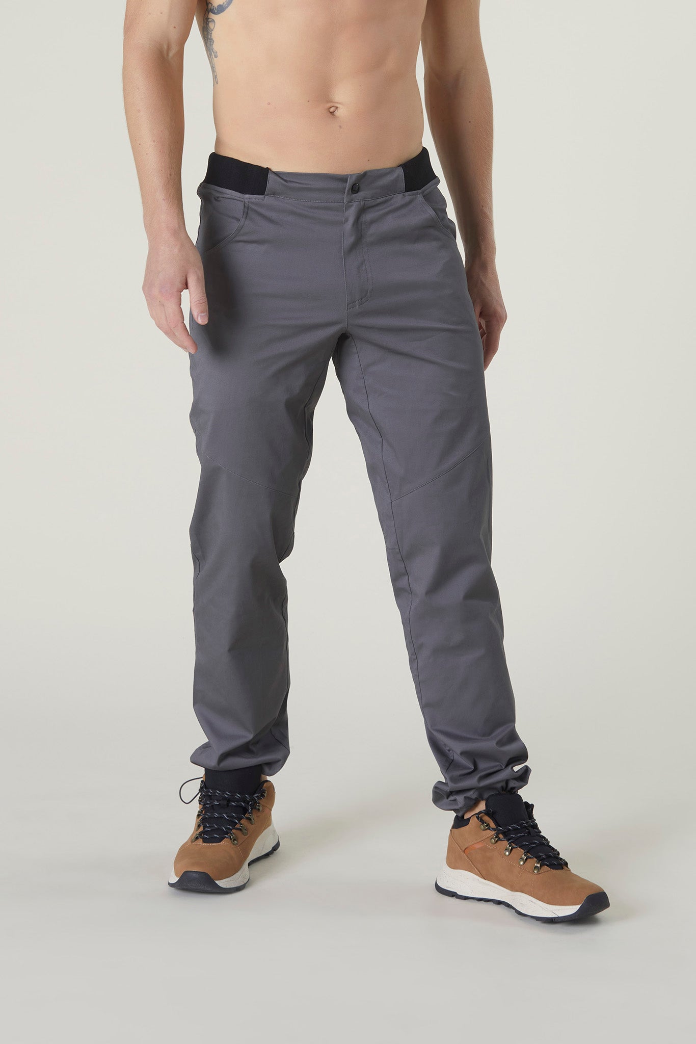 Pantalone arrampicata PIRENEI grigi uomo realizzato a mano