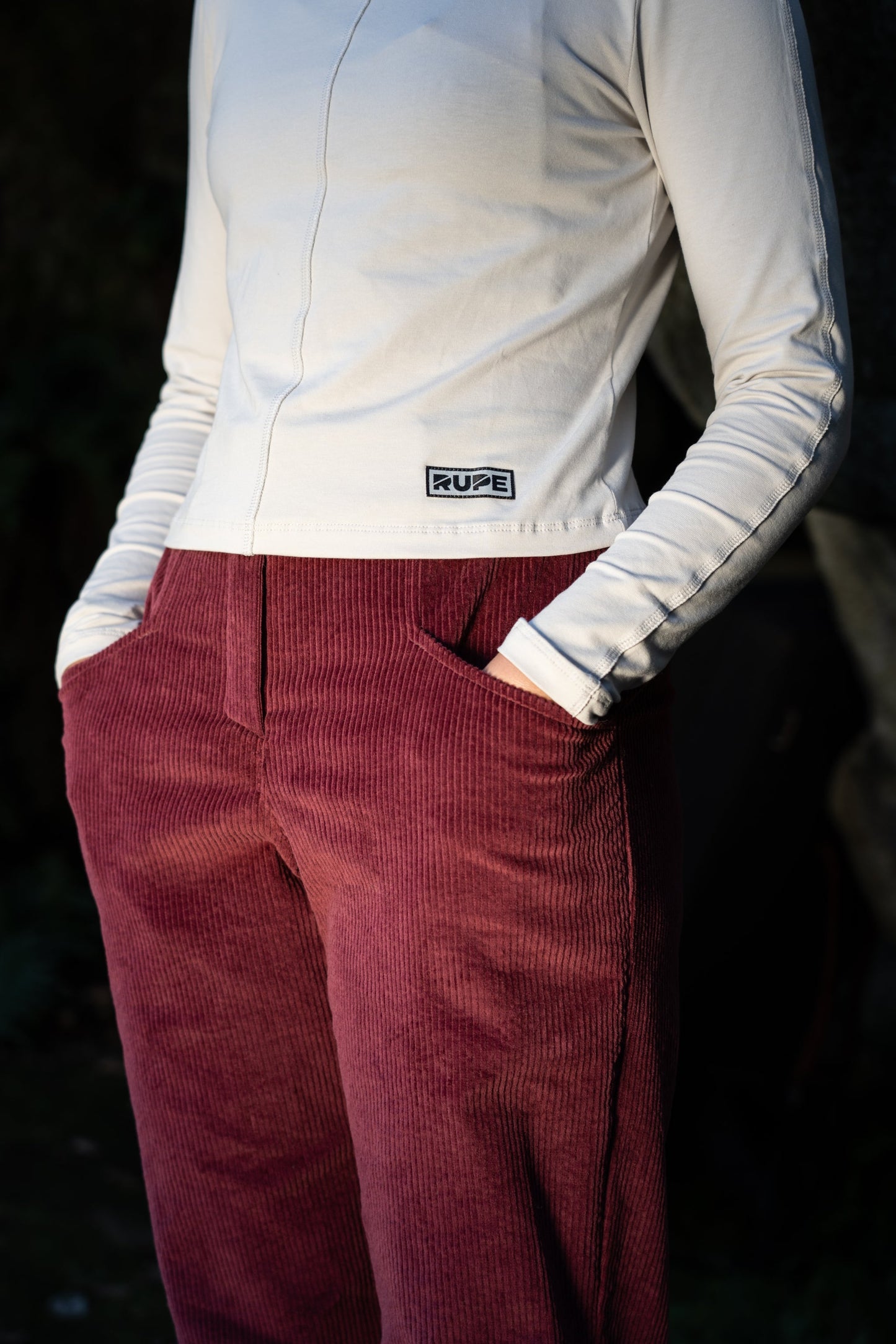 Pantalone RILA Donna - Velluto Bordeaux 2025