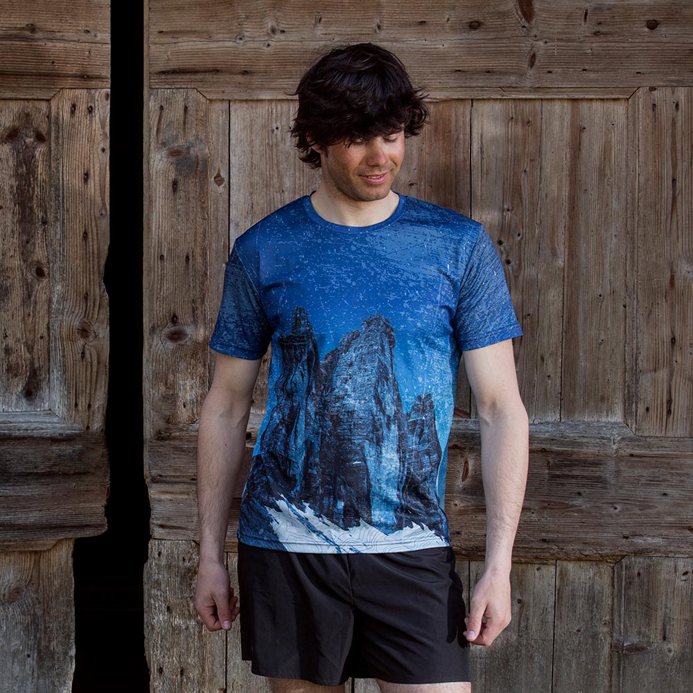 t-shirt con stampa cime di Lavaredo