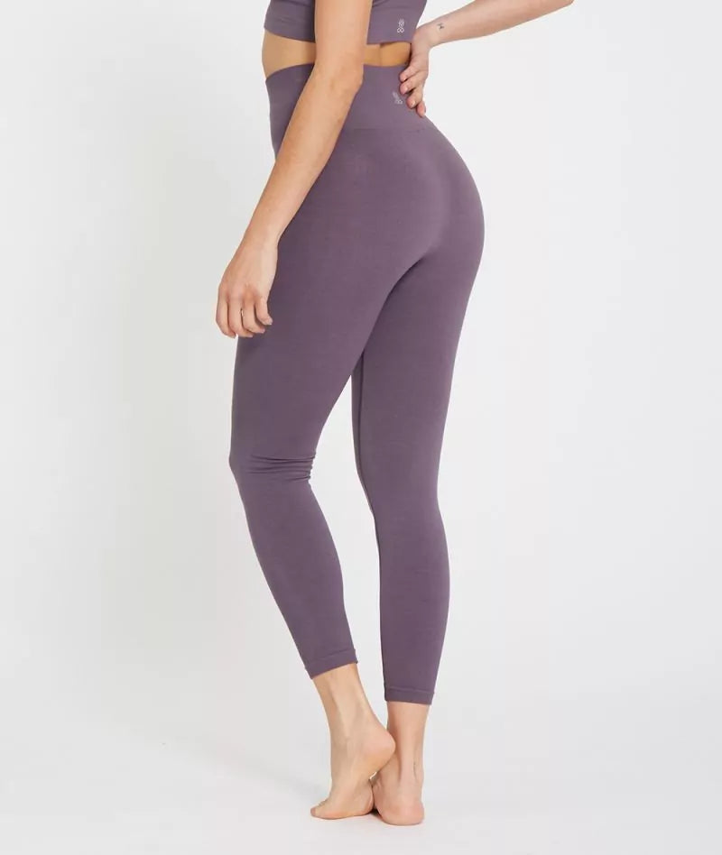 Leggings da yoga in bambù colore viola