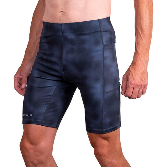 Men's tight-fitting badlands camo grey-blue shorts Wild Tee