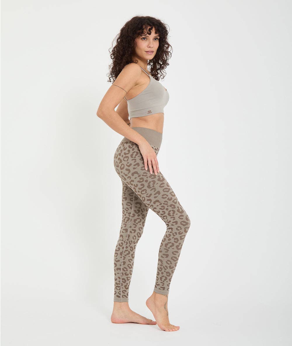 BIDAIA - Leggings da yoga con motivo leopardato