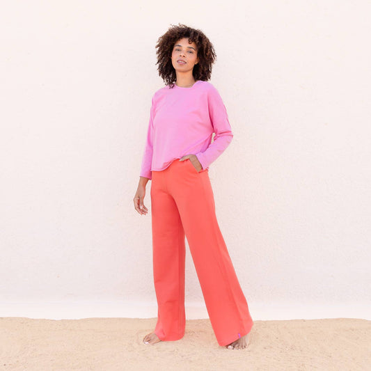 Pantaloni tuta Kitty in cotone da yoga e relax - Jaya