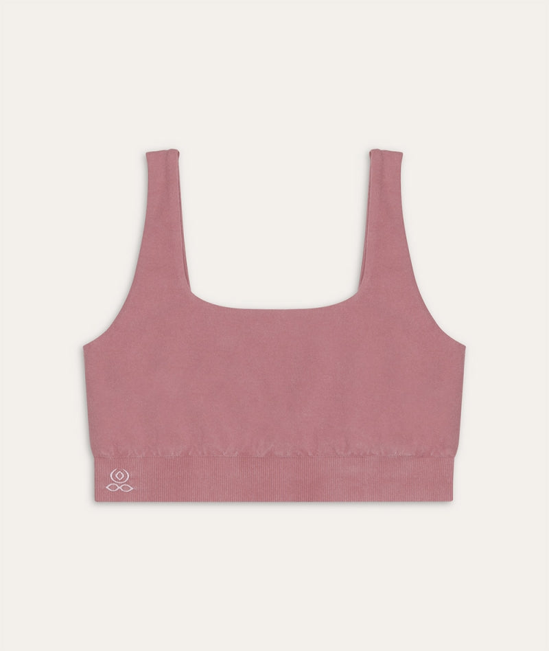 top yoga in cotone rosa