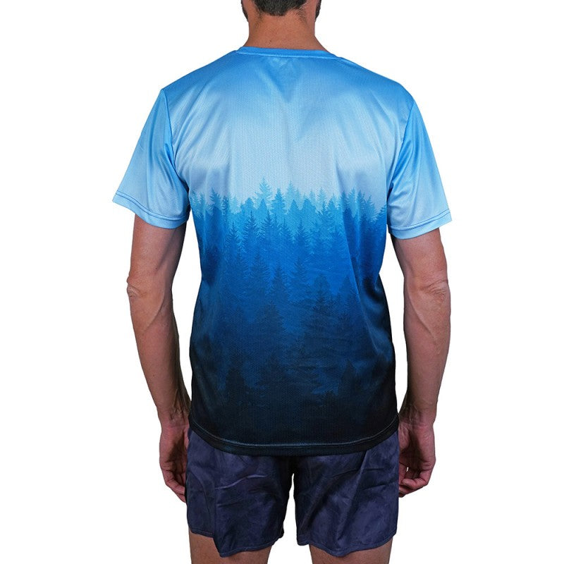 t-shirt running uomo con stampa fronte e retro