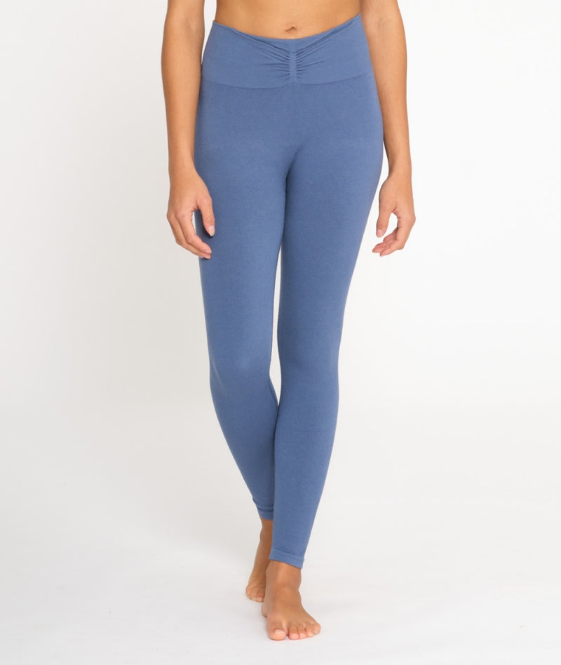 leggings in fibra di bambù azzurri